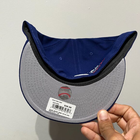 Los Angeles Dodgers MLB NE Team Heart World Series 1988 Blue Fitted Hat - New - Picture 3 of 4